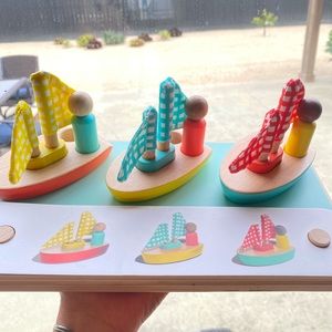 Lovevery Perfect Match Boats and cards set